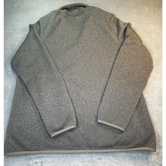 LL Bean Mens 1/4 Snap Sweater Fleece Jacket Gray Tall XL Slightly Fitted - Picture 2 of 8